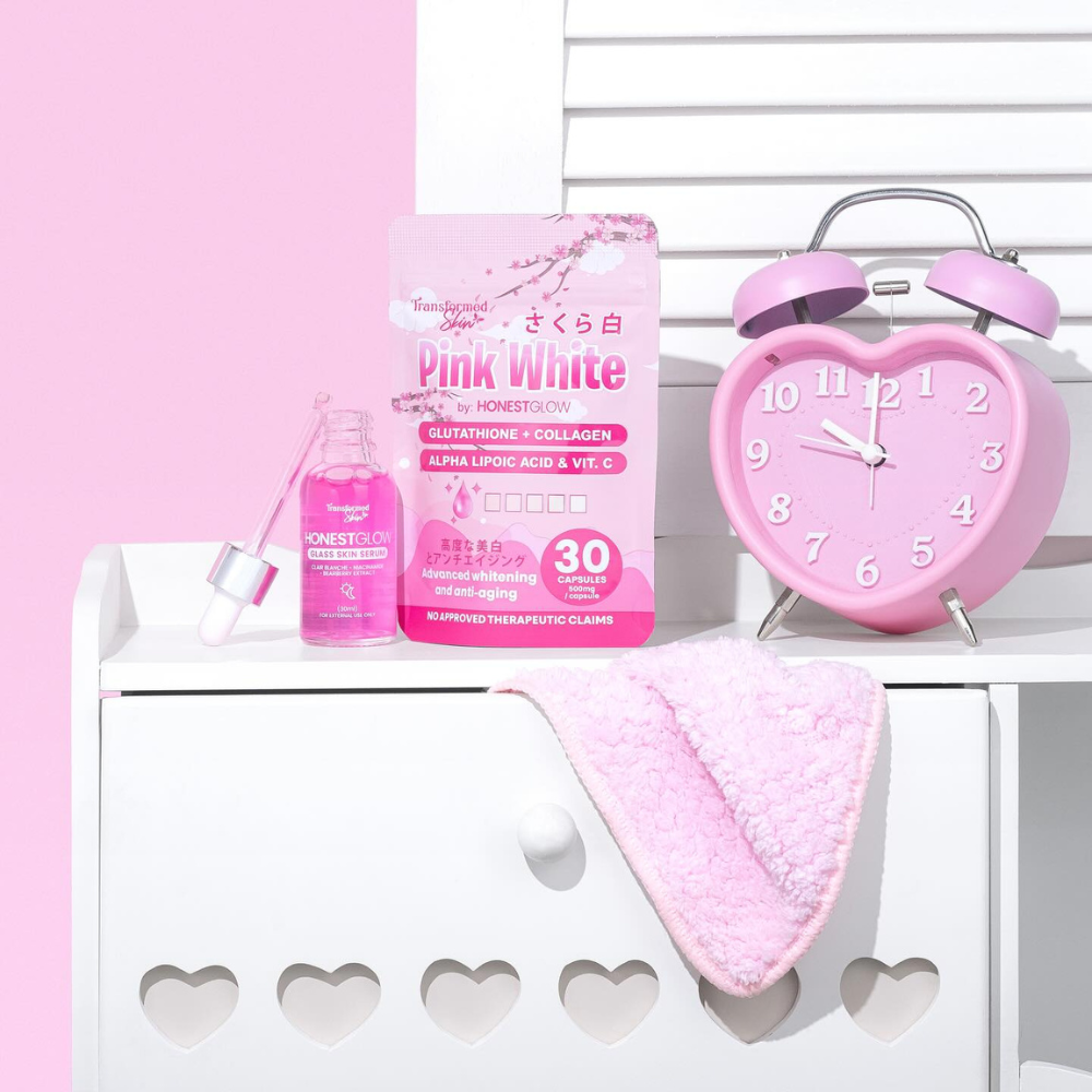 Transformed Skin Pink White Glutathione + Collagen Capsules -30 Capsules