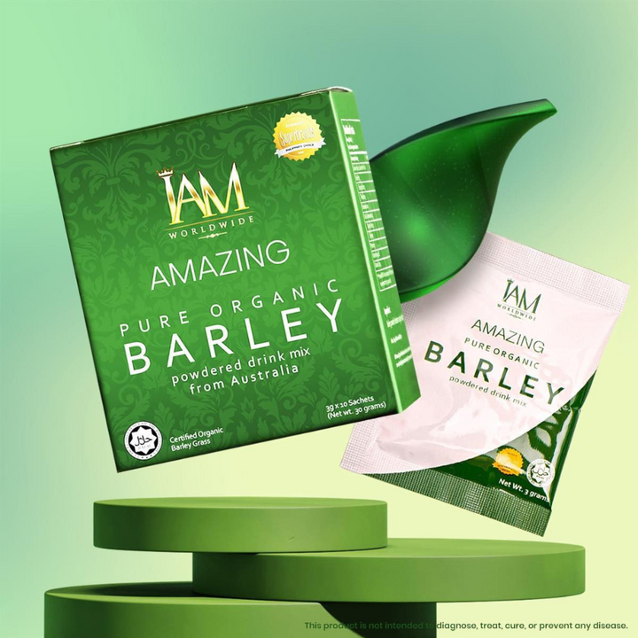 I AM Worldwide Amazing Pure Organic Barley Drink Mix