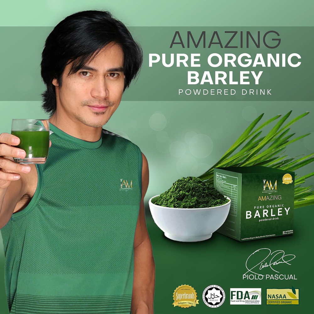 I AM Worldwide Amazing Pure Organic Barley Drink Mix Piolo Pascual