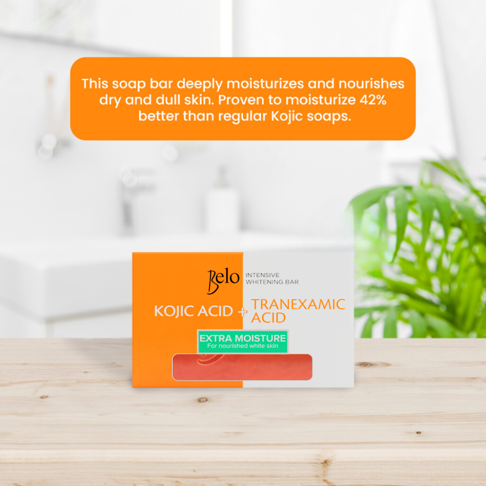 Belo Intensive Whitening Bar Kojic Acid + Tranexamic Acid for Radiant White Skin 65g