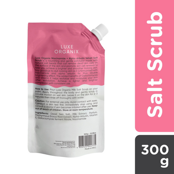 Niacinamide + Alpha Arbutin Velvet Shower Salt Scrub 300g
