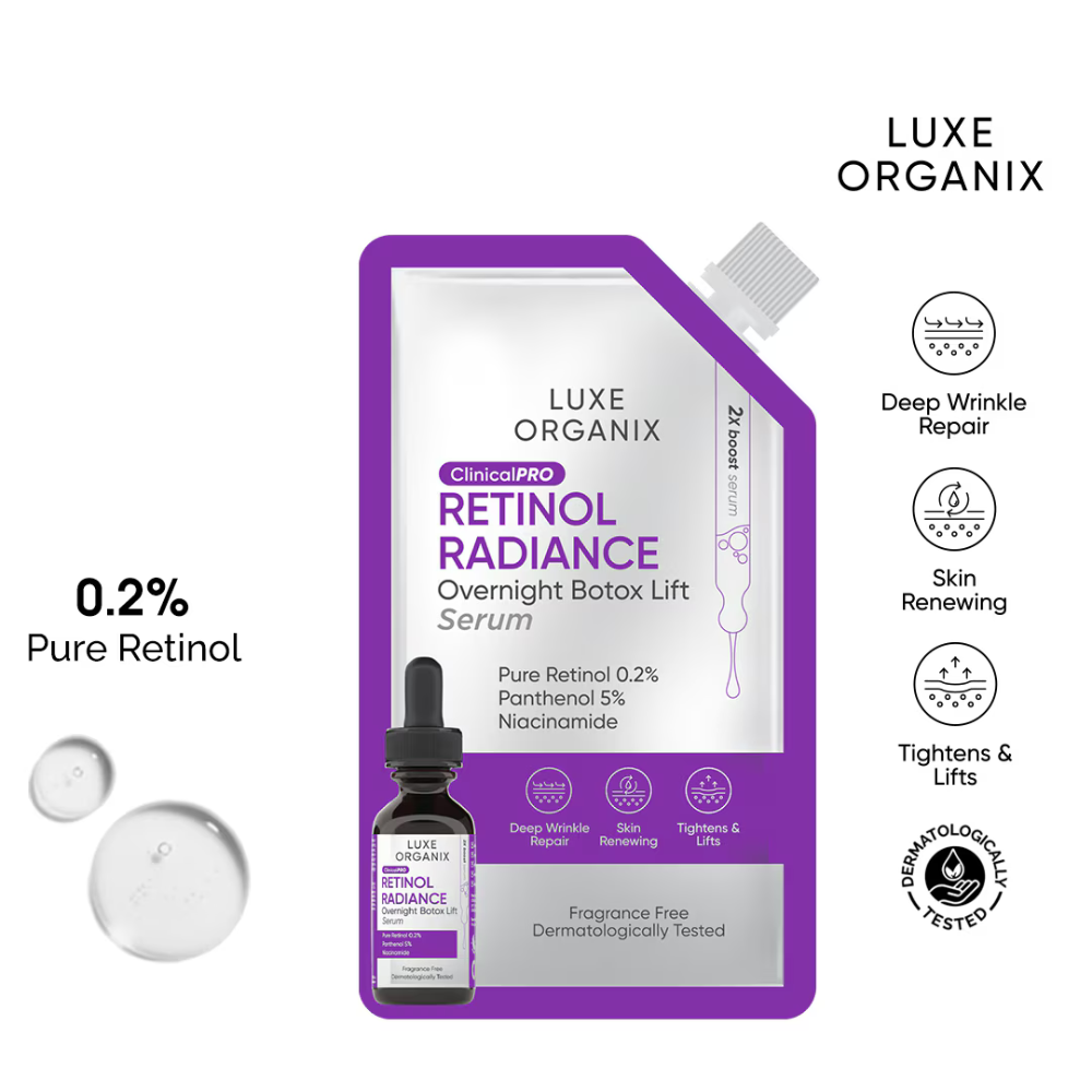 Luxe Organix Retinol Radiance Overnight Botox Lift Serum Sachet