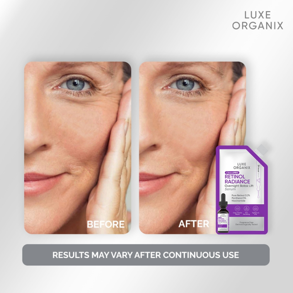 Luxe Organix Retinol Radiance Overnight Botox Lift Serum Sachet