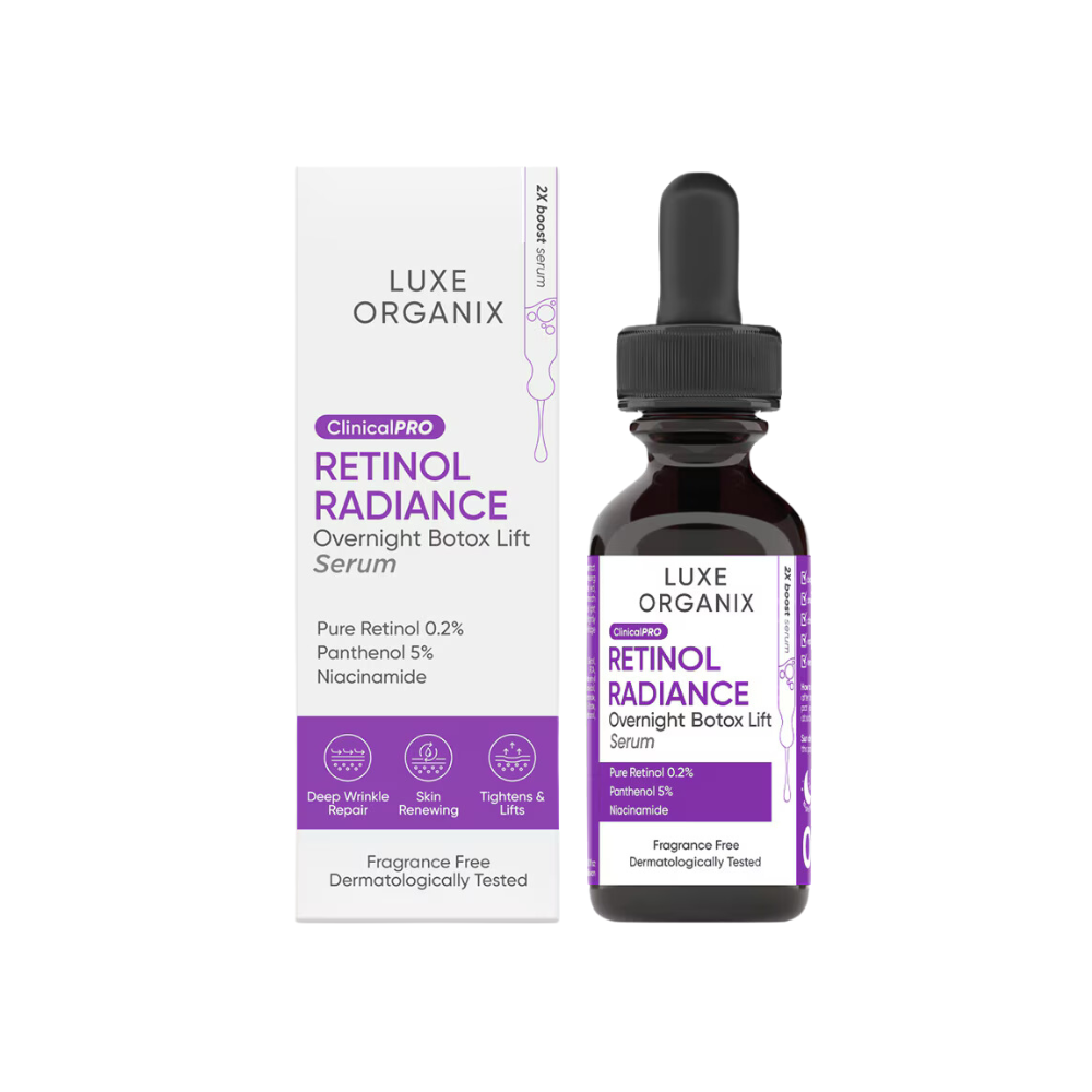 Luxe Organix ClinicalPro Retinol Radiance Overnight Botox Lift Serum 30ml
