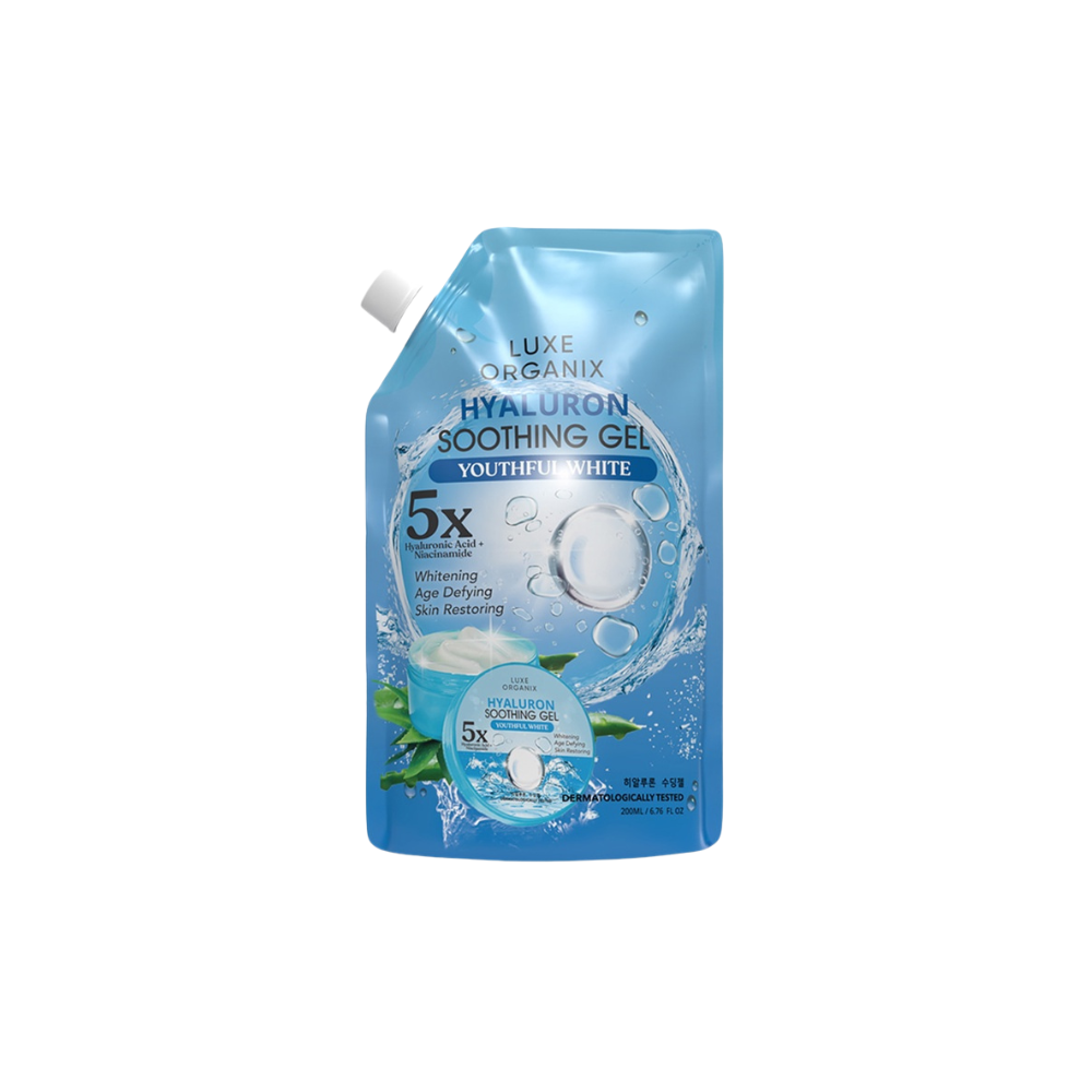 Luxe Organix Hyaluron Soothing Gel Youthful White 200ml Pouch