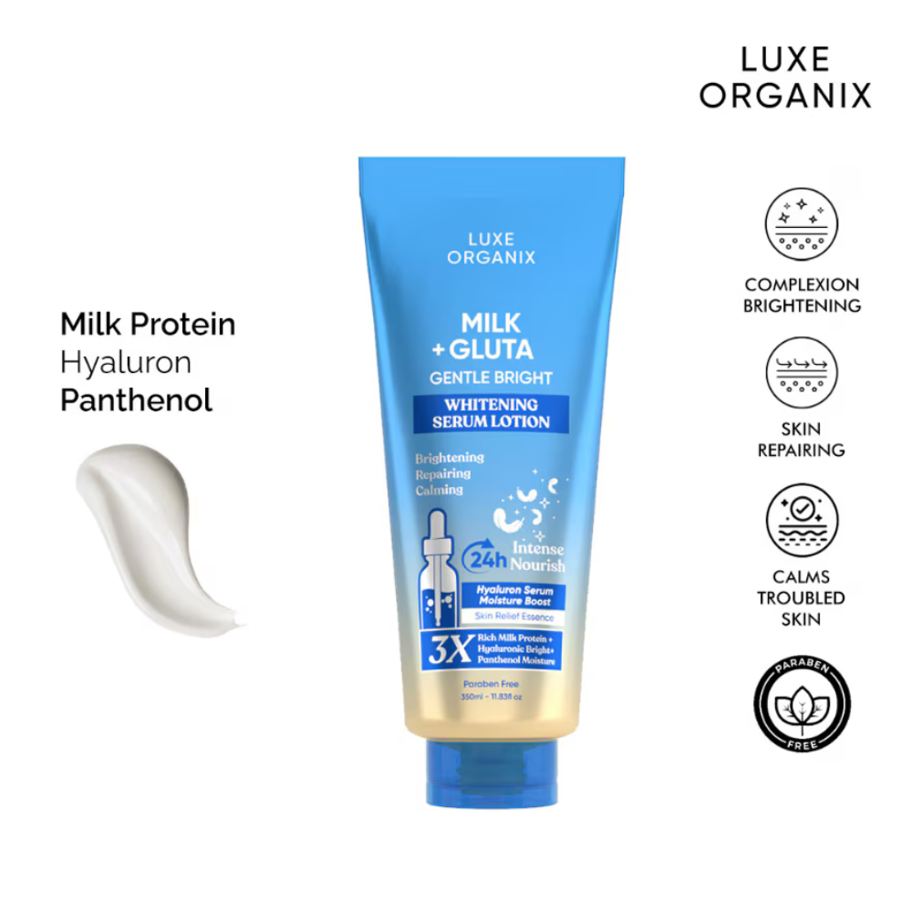Luxe Organix Milk + Gluta Whitening Serum Lotion 