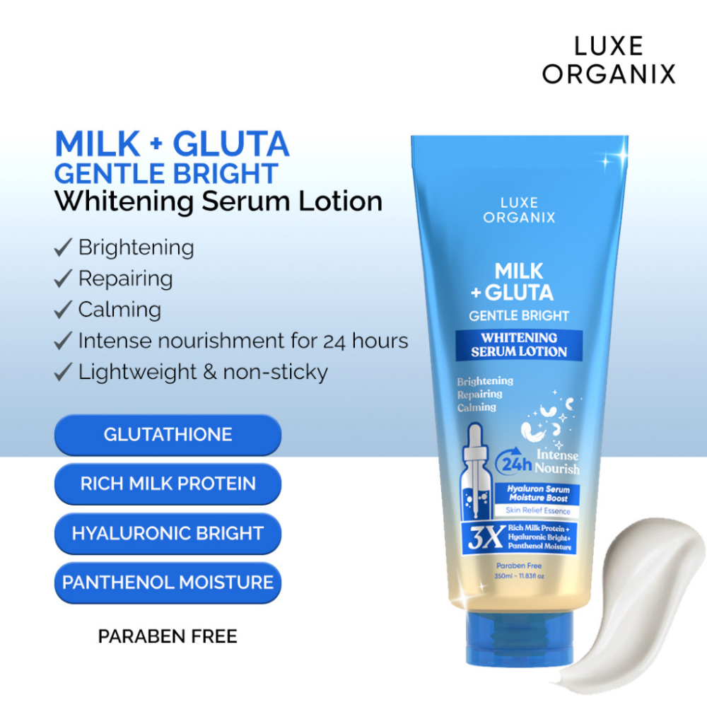 Luxe Organix Milk + Gluta Whitening Serum Lotion 