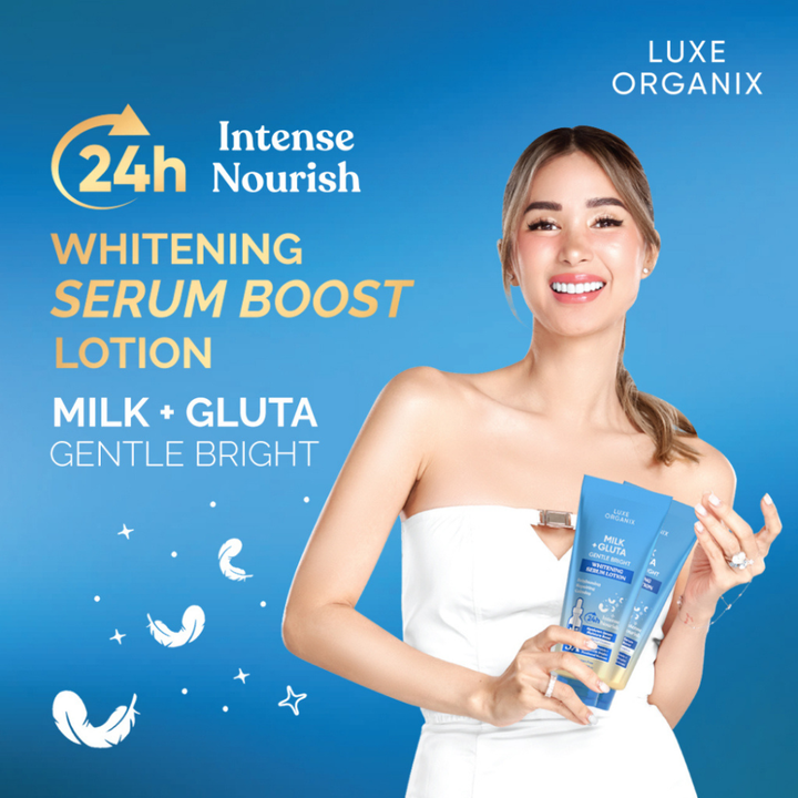 Luxe Organix Milk + Gluta Whitening Serum Lotion 