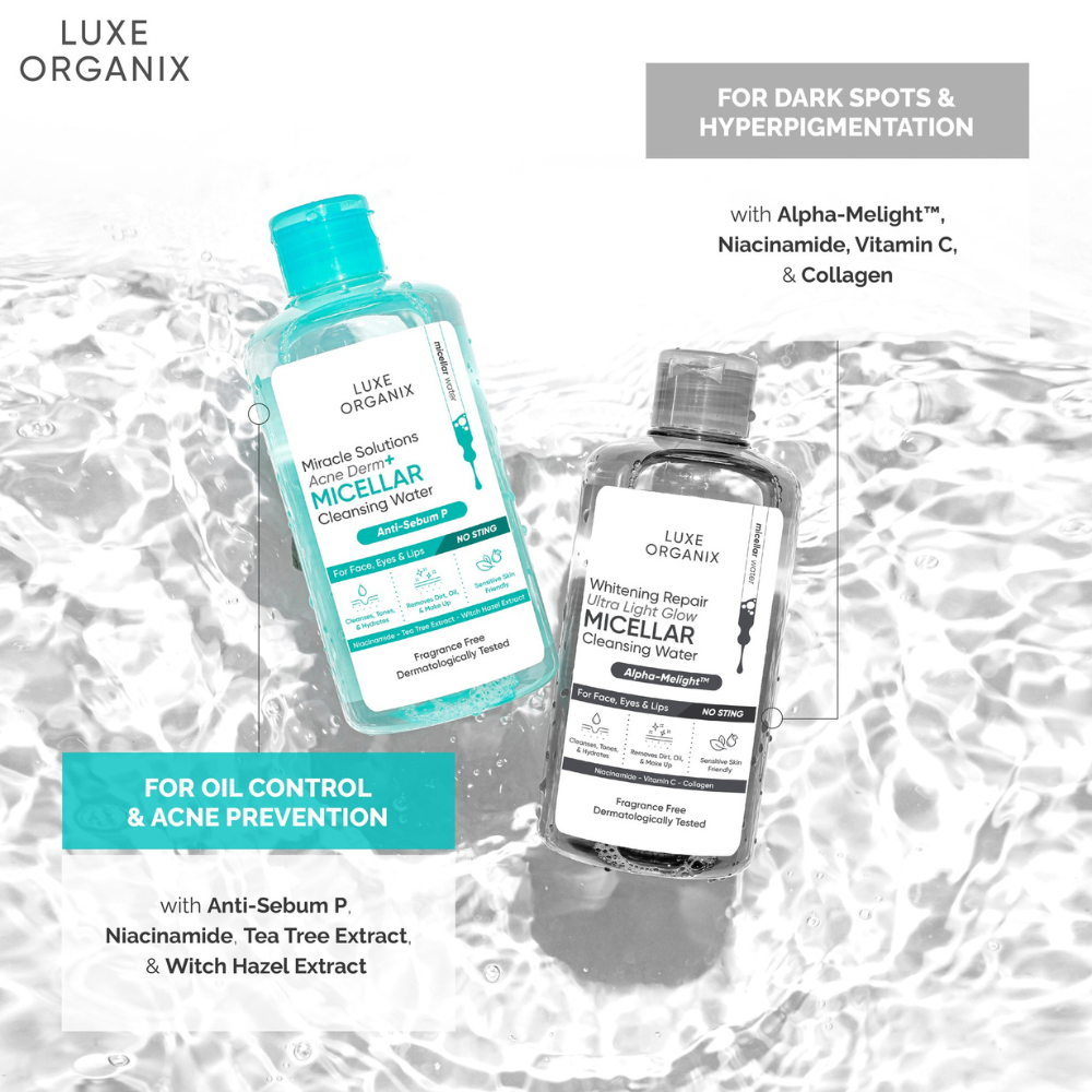Luxe Organix Miracle Solutions Acne Derm+ Micellar Cleansing Water 300ml