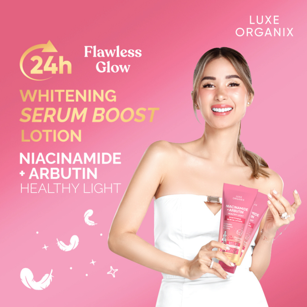 Luxe Organix Niacinamide + Alpha Arbutin Healthy Light Whitening Serum Lotion 350ml
