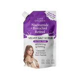 Niacinamide + Bakuchiol Retinol 3x Whitening & Firming Velvet Salt Scrub Ultra fine 300g