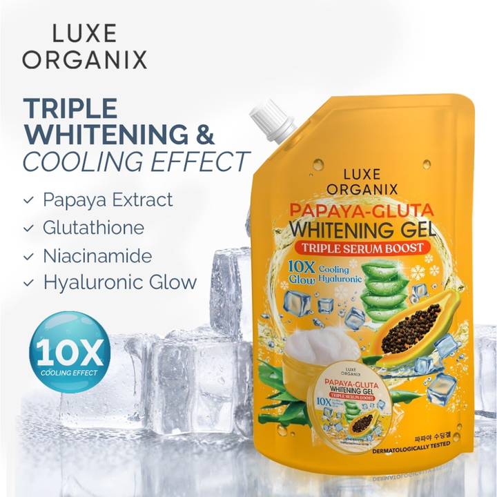 Luxe Organix Papaya-Gluta Whitening Gel Tripe Serum Boost 200ml