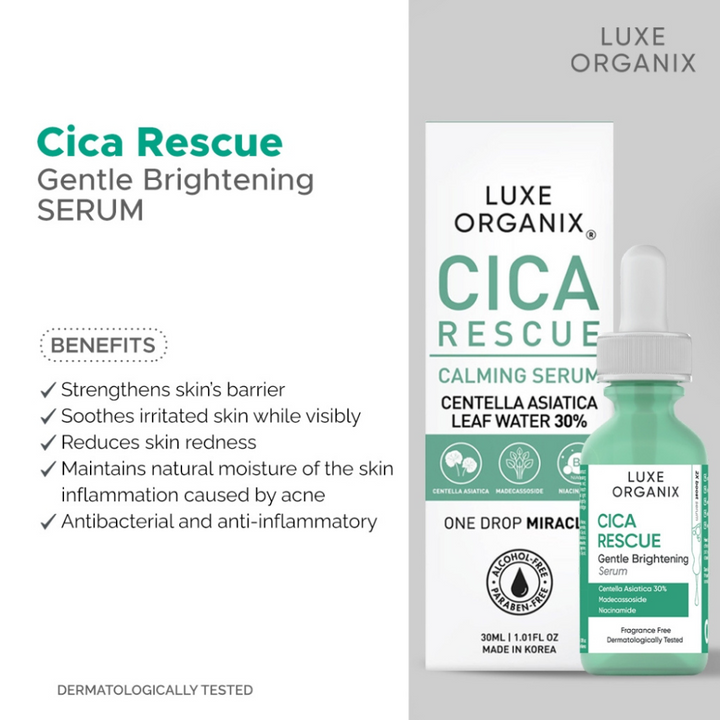Luxe Organix Cica Rescue Gentle Brightening Serum