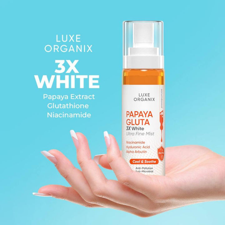 Luxe Organix Papaya Gluta 3X White Ultra Fine Mist -Cool and Soothe 80ml