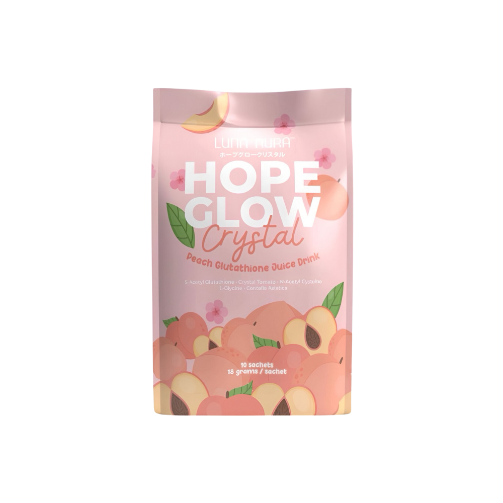 Luna Aura Hope Glow Crystal Peach Glutathione Juice Drink