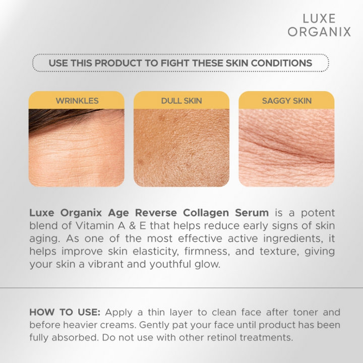 Luxe Organix Age Reverse Collagen Glow Serum