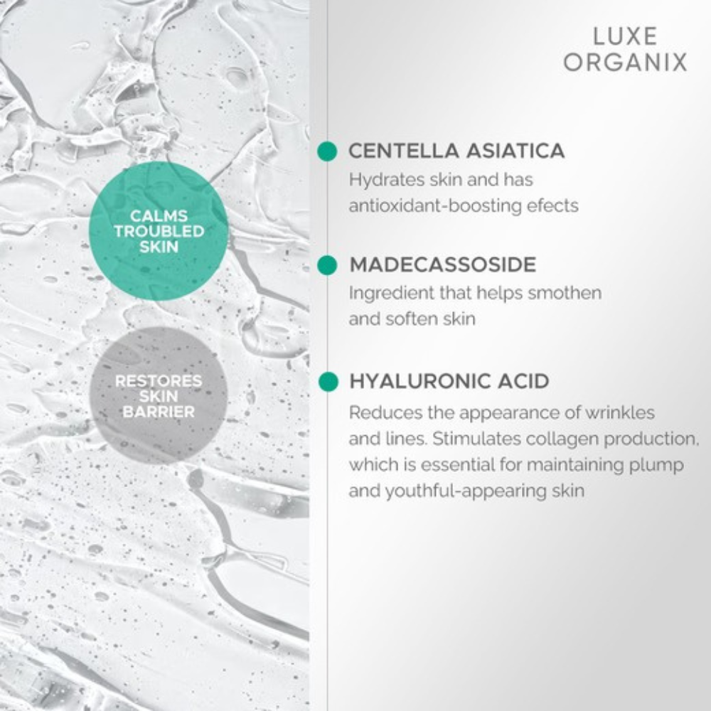 Luxe Organix Cica Rescue Gentle Brightening Cleanser 150g