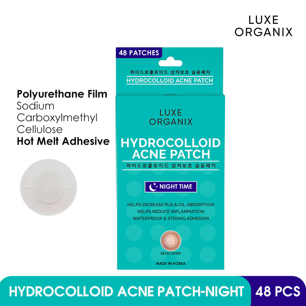 Luxe Organix Hydrocolloid Acne Spot Patch -Night Time 48 pcs