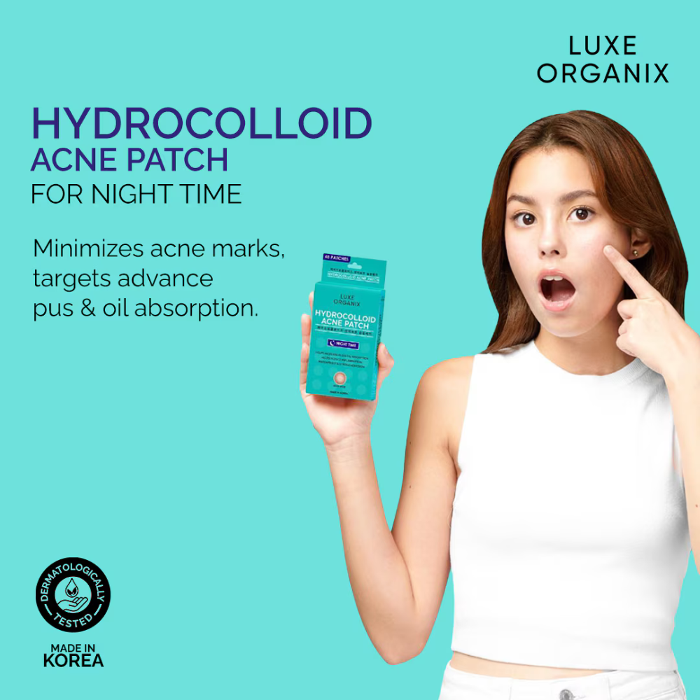 Luxe Organix Hydrocolloid Acne Spot Patch -Night Time 48 pcs