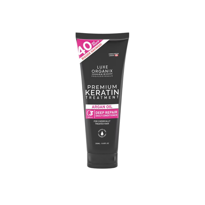 Luxe Organix Premium Keratin Treatment Argan Oil Deep Repair Daily Conditioner — 250ml