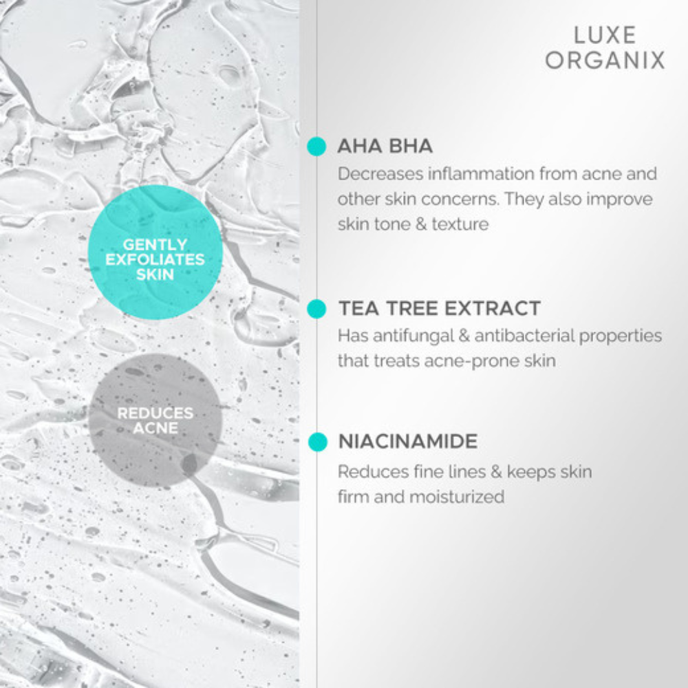 Luxe Organix Miracle Solutions Acne Derm + Gel Cleanser