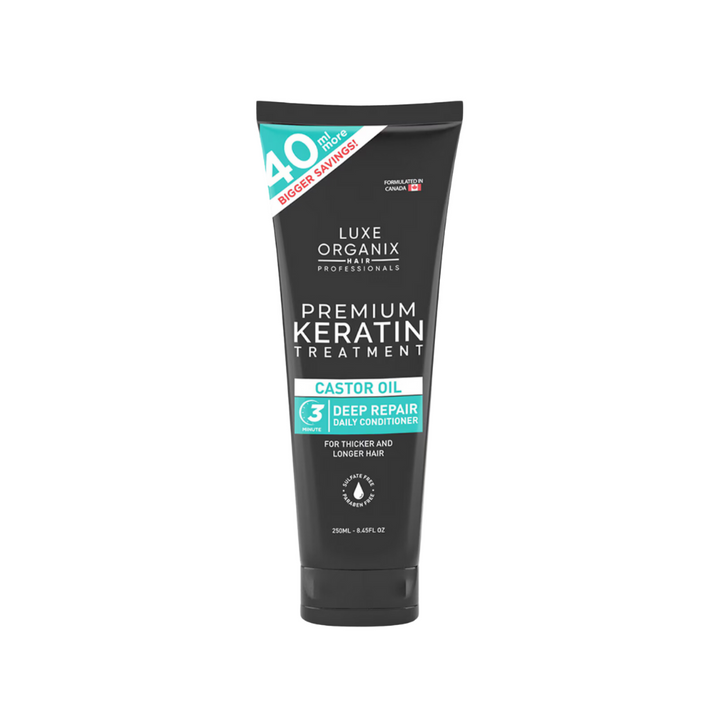 Luxe Organix Premium Keratin Treatment Castor Oil Deep Repair Daily Conditioner — 250ml