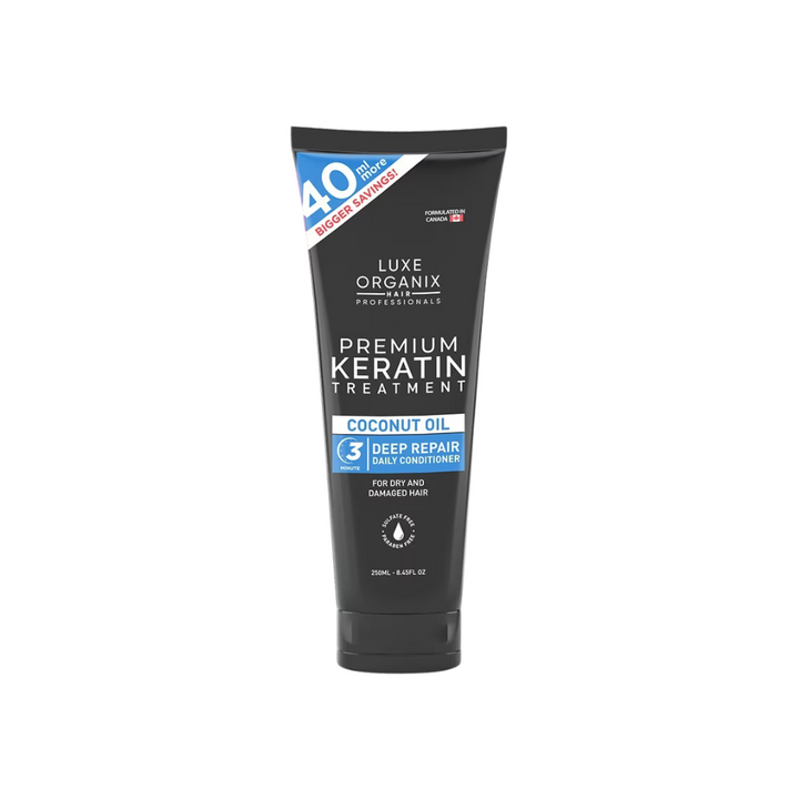 Luxe Organix Premium Keratin Treatment Coconut Oil Deep Repair Daily Conditioner — 250ml