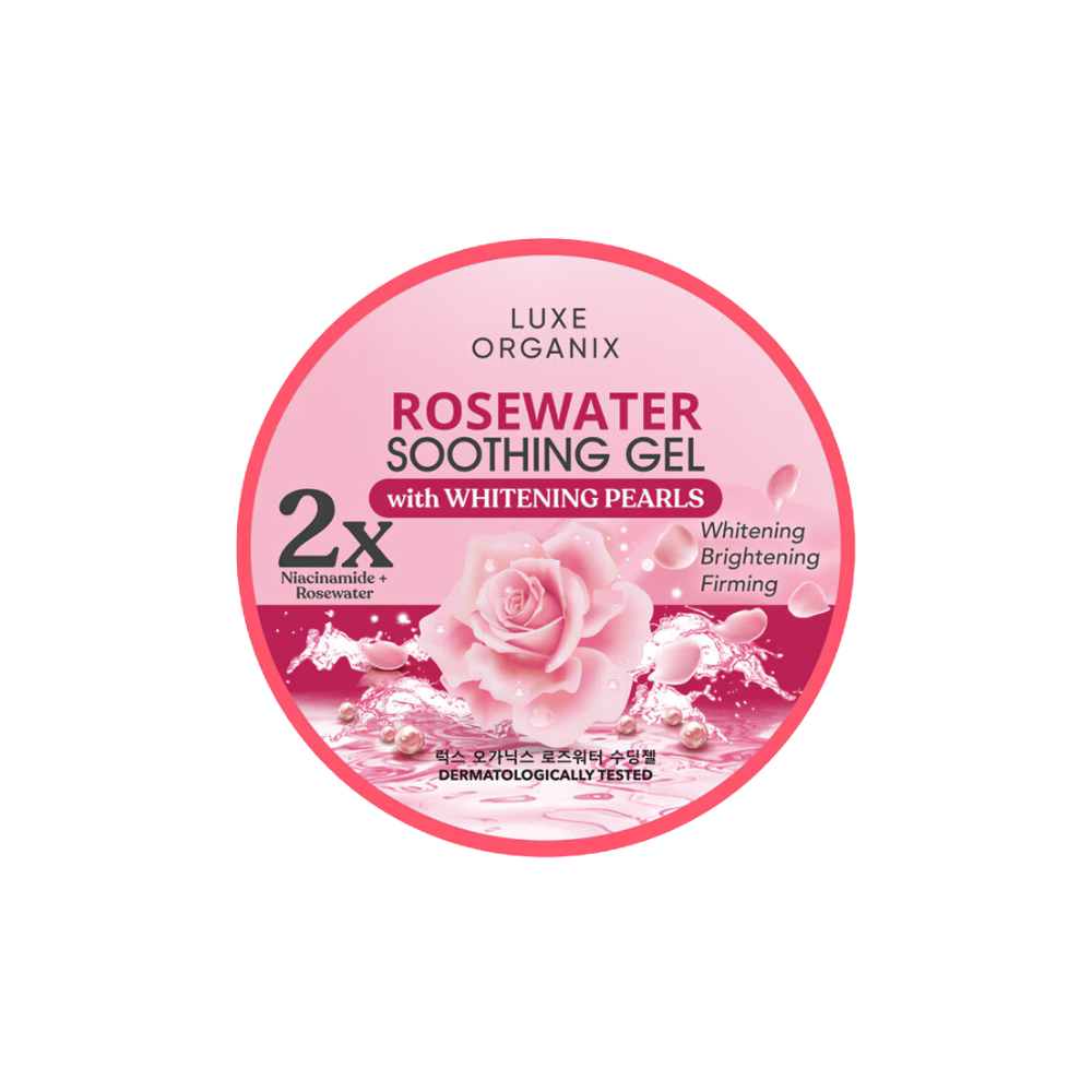 Luxe Organix Rosewater Soothing Gel With Whitening Pearls 300ml