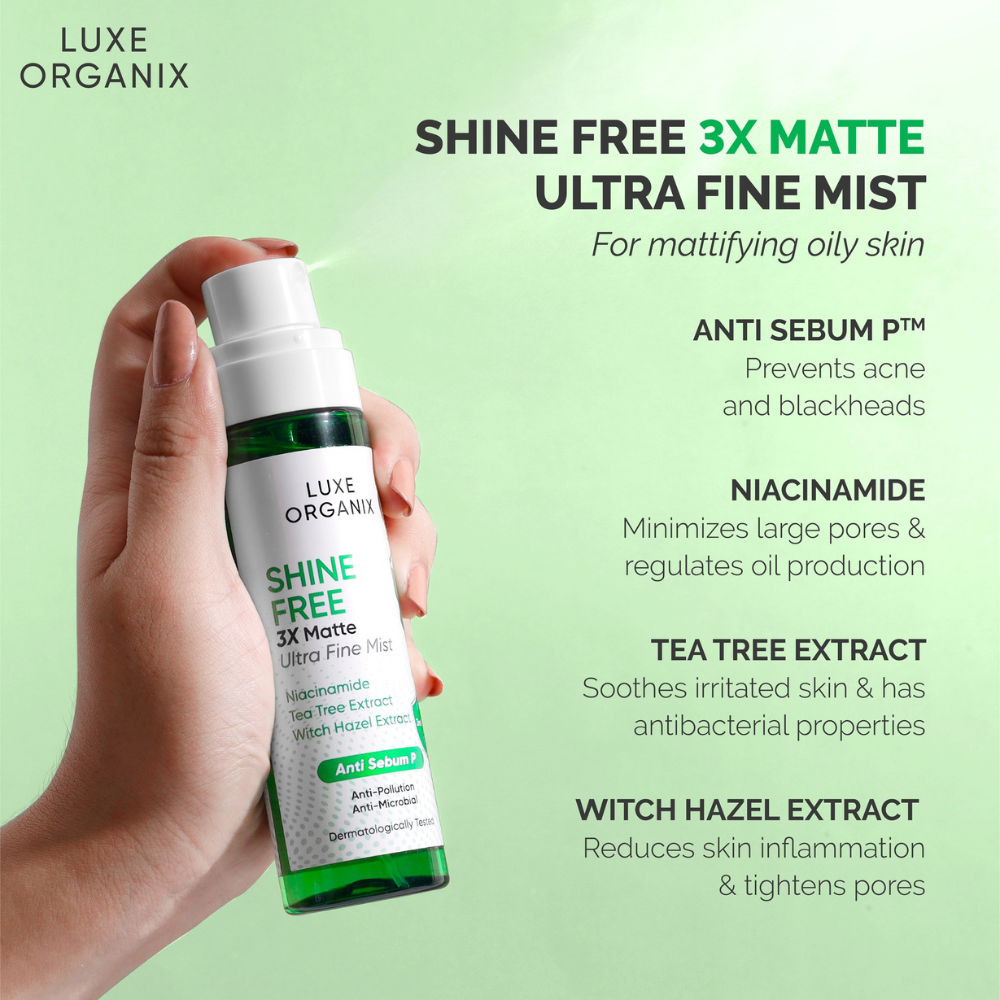 Luxe Organix Shine Free 3x Matte Ultra Fine Mist 80ml