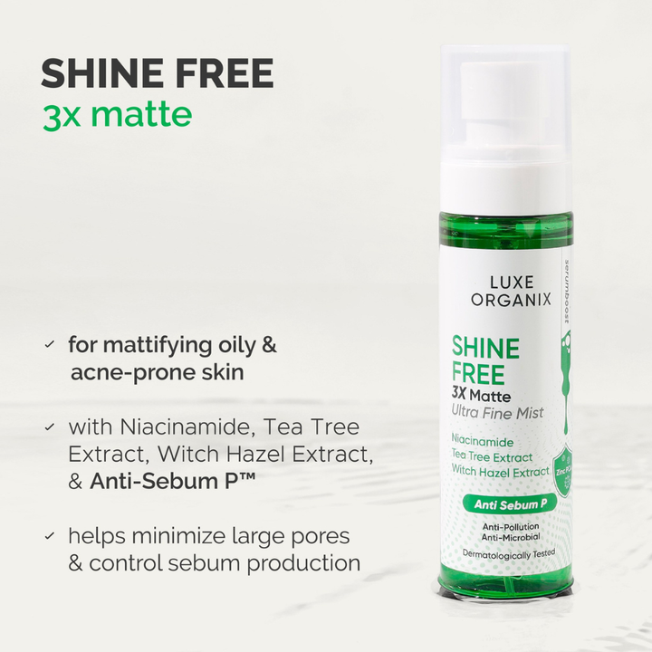 Luxe Organix Shine Free 3x Matte Ultra Fine Mist 80ml