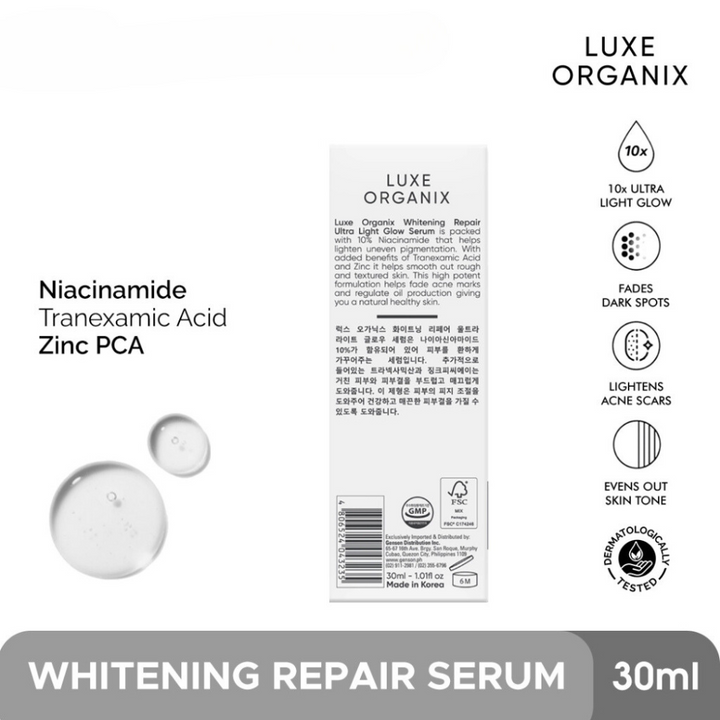 ClinicalPro Whitening Repair Ultra Light Glow Serum 30ml
