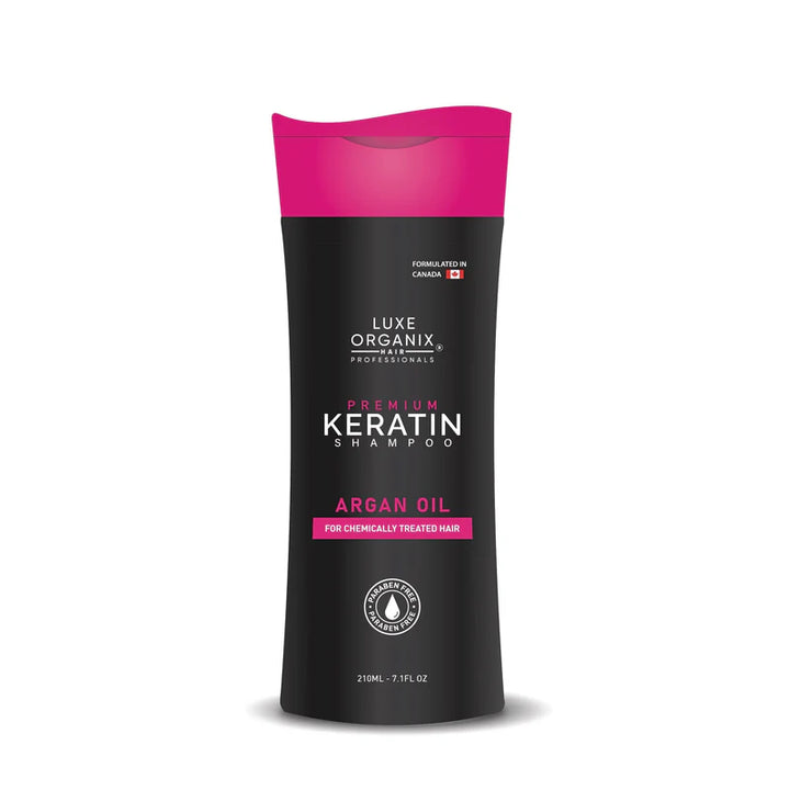 Luxe Organix Argan Oil Premium Keratin Shampoo 210ml | For Chemically Treated Hair - expires 7/26