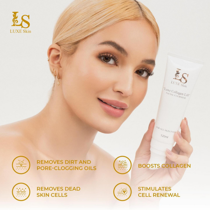 Luxe Skin and Beauty Wellness Group Luxe Collagen Lift Facial Cleanser Sarah Lahbati Guttierez