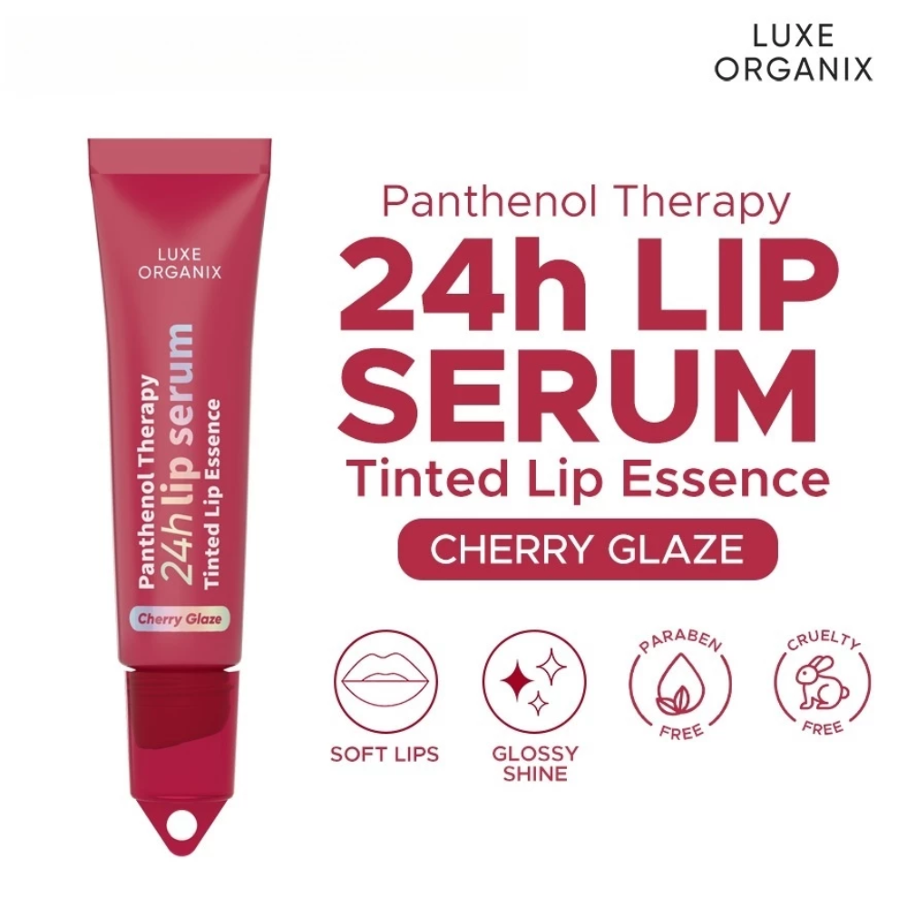 Luxe Organix Panthenol Therapy 24H Lip Serum Tinted Lip Essence Cherry Glaze