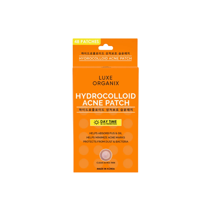 Pack of Luxe Organix Hydrocolloid Acne Patch on a white background