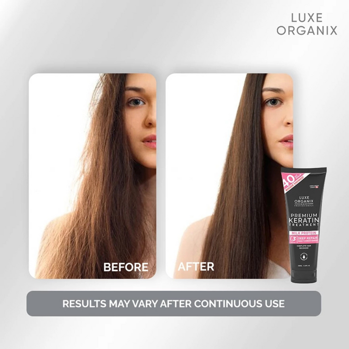 Luxe Organix Milk Protein Premium Keratin Shampoo 250ml | Complete Hair Recovery