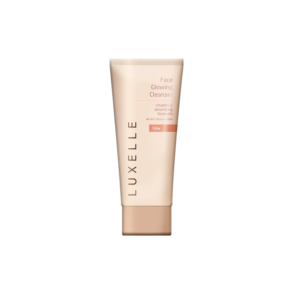 Luxelle face cleanser tube on a white background