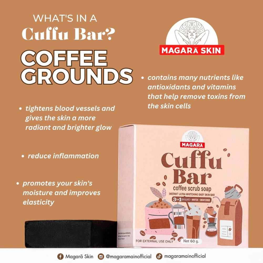 Magara Skin Cuffu Bar Coffee Scrub Soap