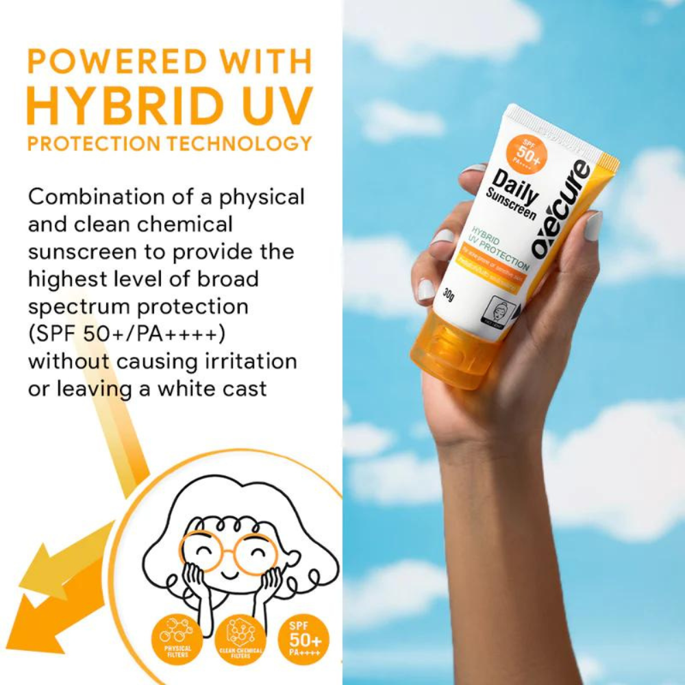 Oxecure Daily Sunscreen Hybrid UV Protection SPF50+