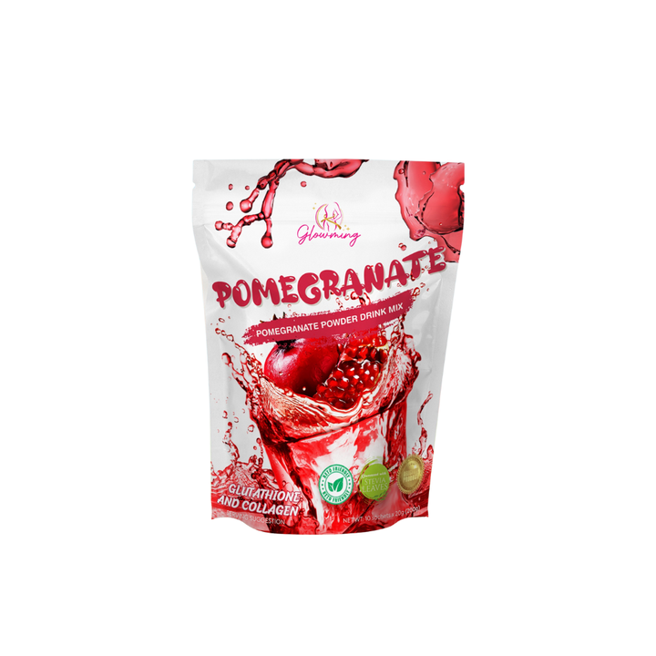 Glowming Pomegranate Powder Drink Mix with Glutathione and Collagen 200g