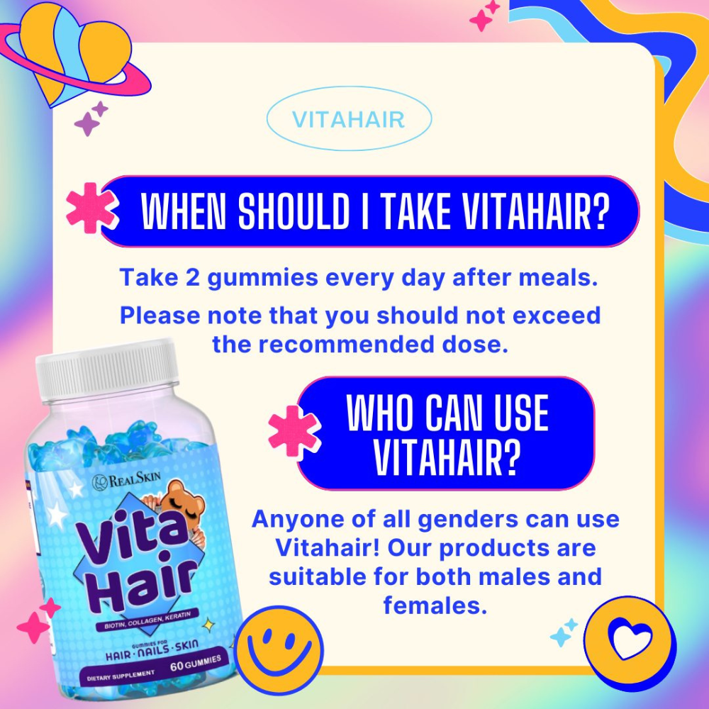 Real Skin VitaHair - Gummies for Hair, Nail and Skin