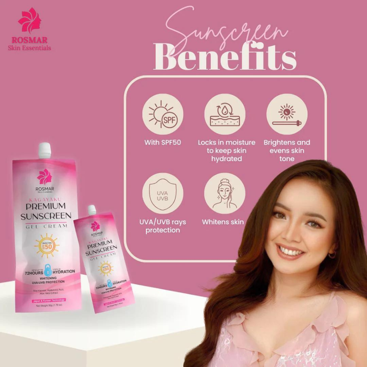 Rosmar Skin Essentials Kagayaku Premium Sunscreen Gel Cream 50g
