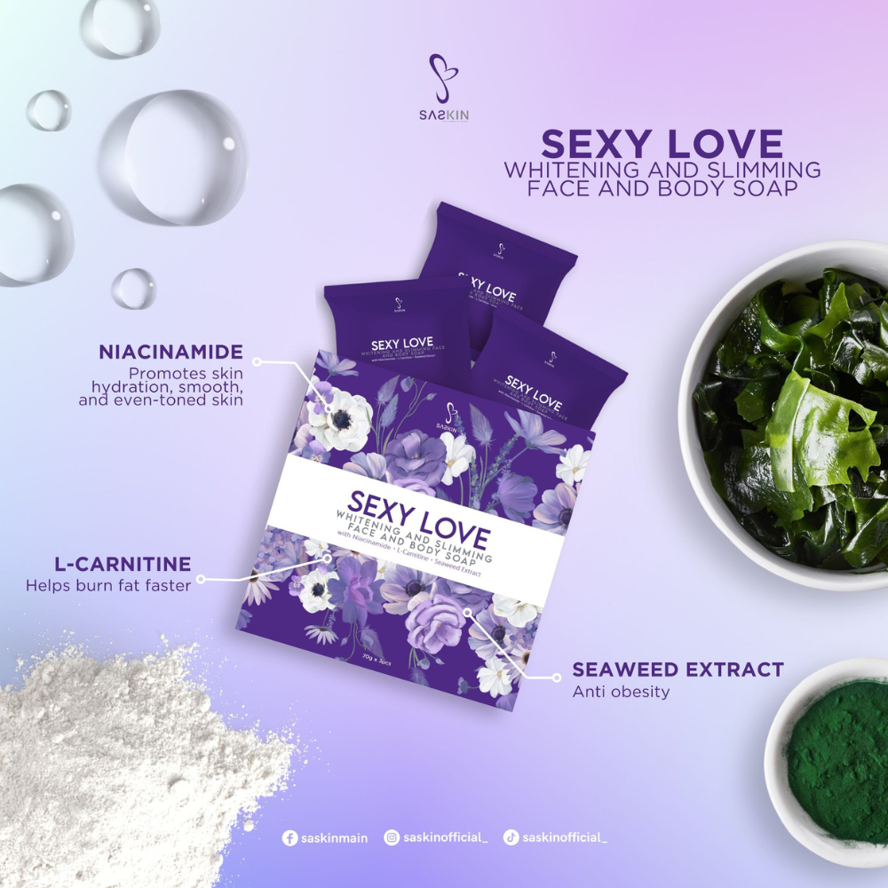 SASKIN Sexy Love Whitening and Slimming Face and Body Soap 