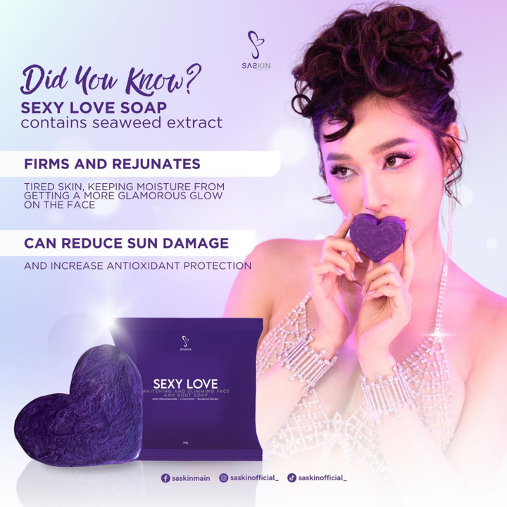 SASKIN Sexy Love Whitening and Slimming Face and Body Soap 