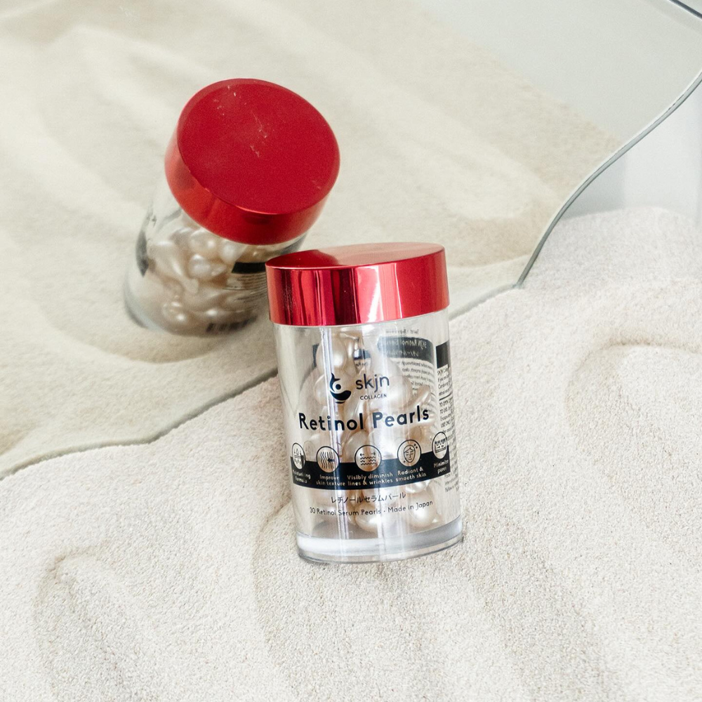 SKJN Collagen Retinol Pearls Anti Aging Brightening Refining Made in Japan