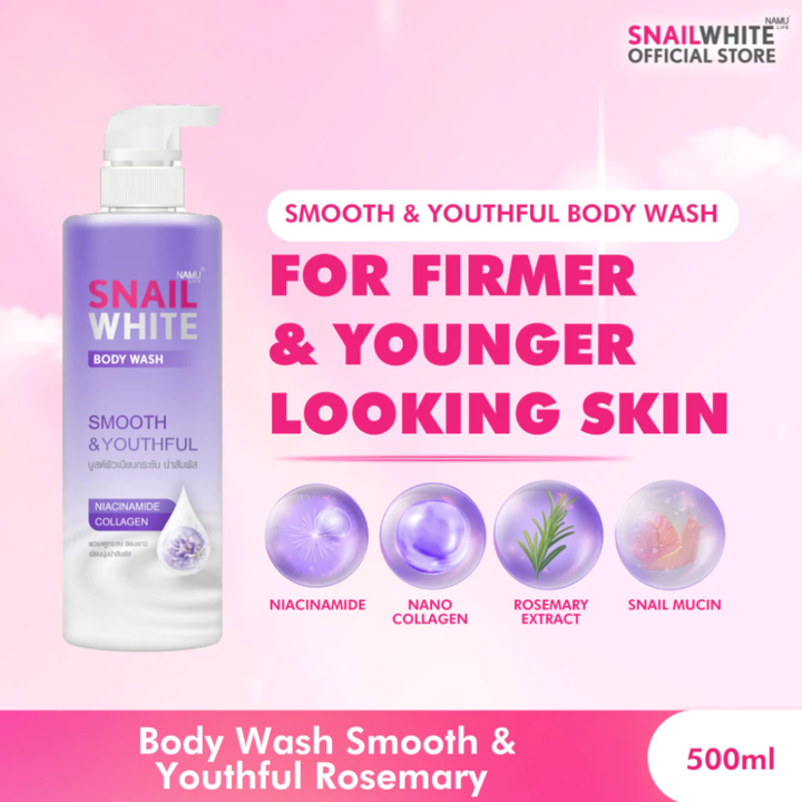 NAMU Life SNAILWHITE Smooth and Youthful Body Wash 500ml