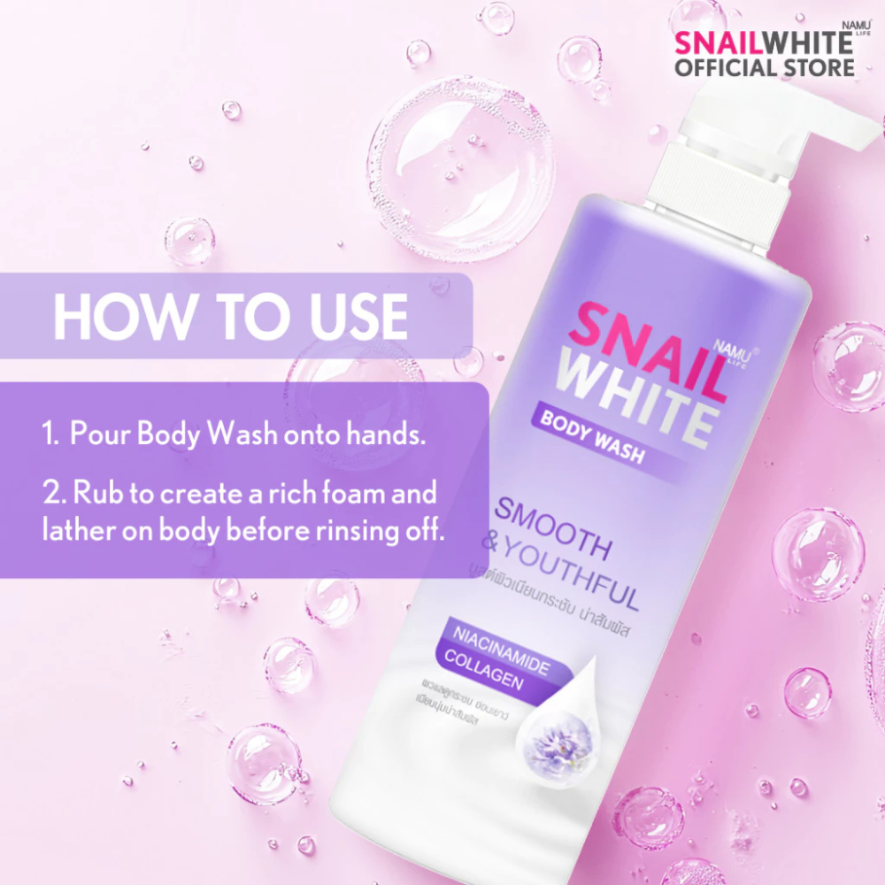 NAMU Life SNAILWHITE Smooth and Youthful Body Wash 500ml