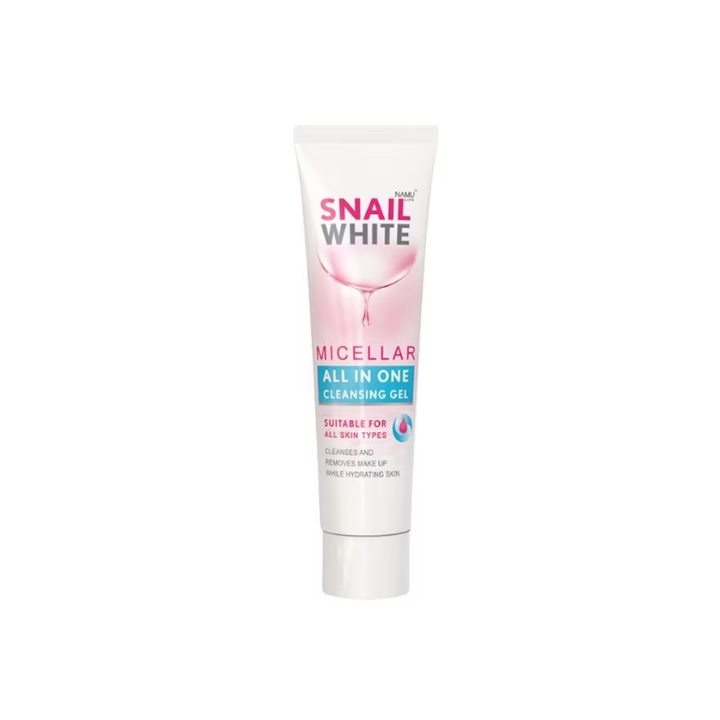 Snail White micellar all-in-one cleansing gel on a white background SNAILWHITE Micellar All In One Cleansing Gel 80ml
