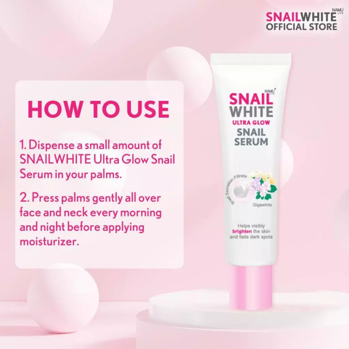 SNAILWHITE Ultra Glow Snail Serum- For radiant and glowing skin 30ml