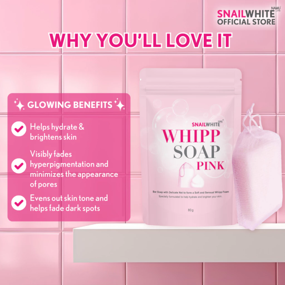 Snailwhite Whipp Soap Pink - 80g